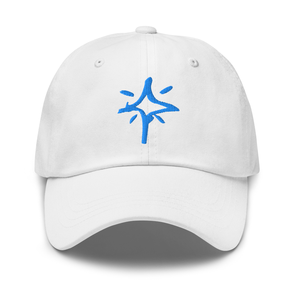 Scribble Logo Dad Cap (White)