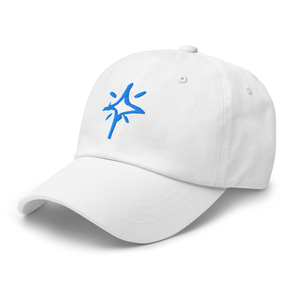 Scribble Logo Dad Cap (White)