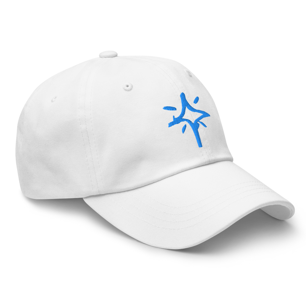 Scribble Logo Dad Cap (White)
