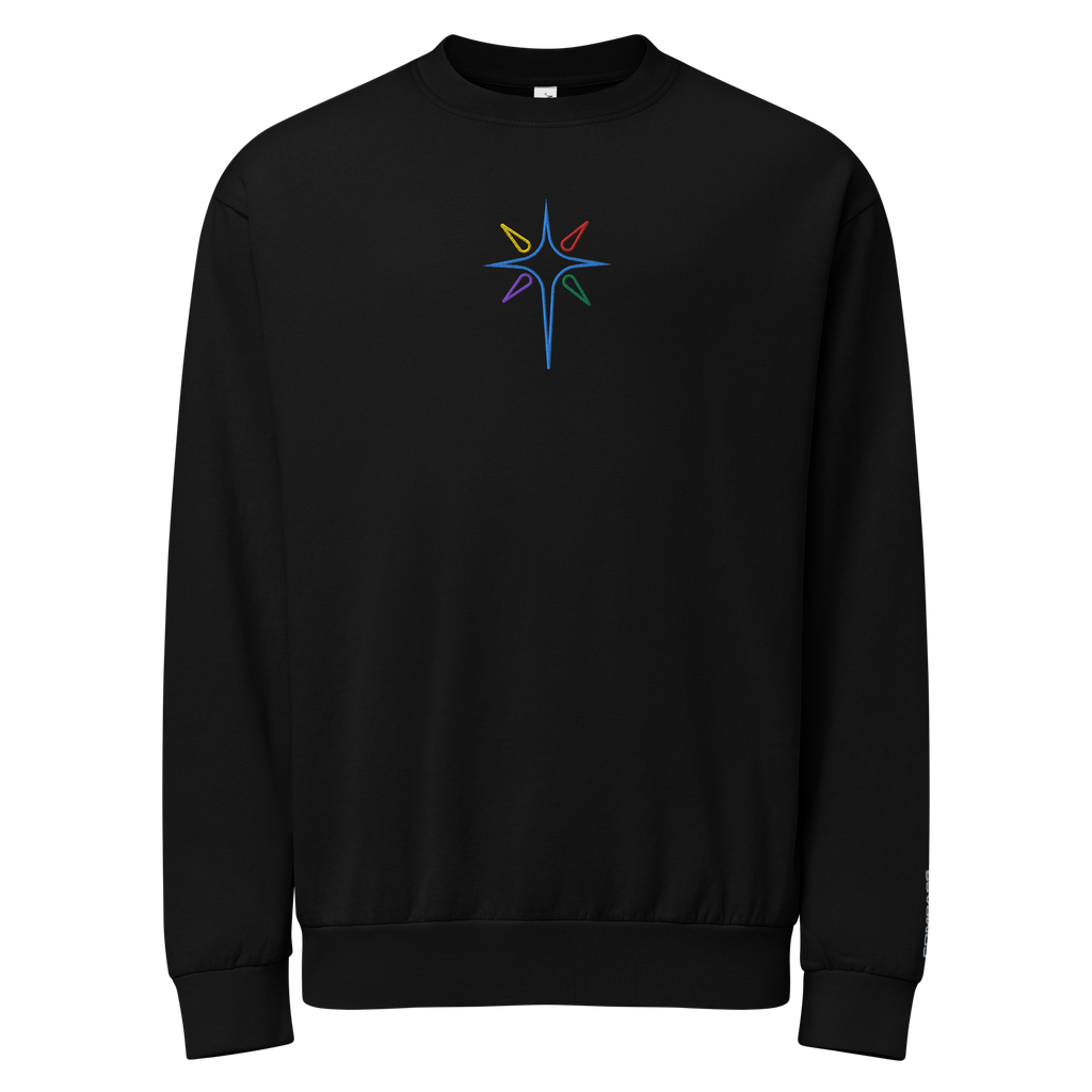 Rainbow Rose Logo Crewneck (Black)