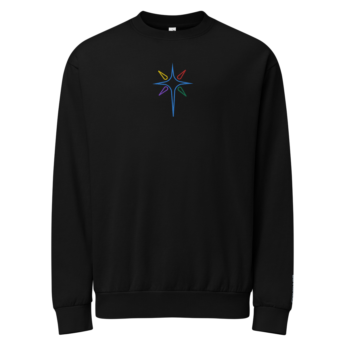 Rainbow Rose Logo Crewneck (Black)