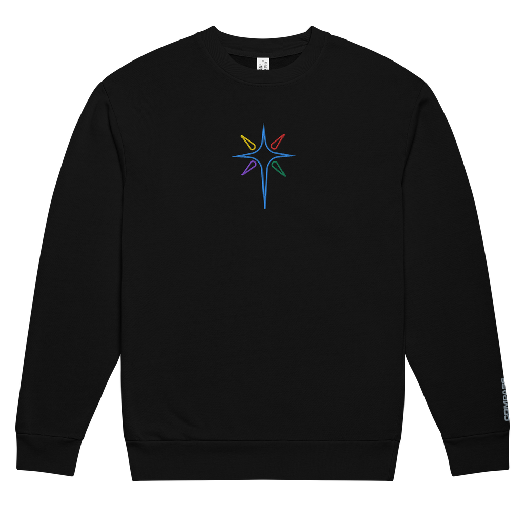 Rainbow Rose Logo Crewneck (Black)