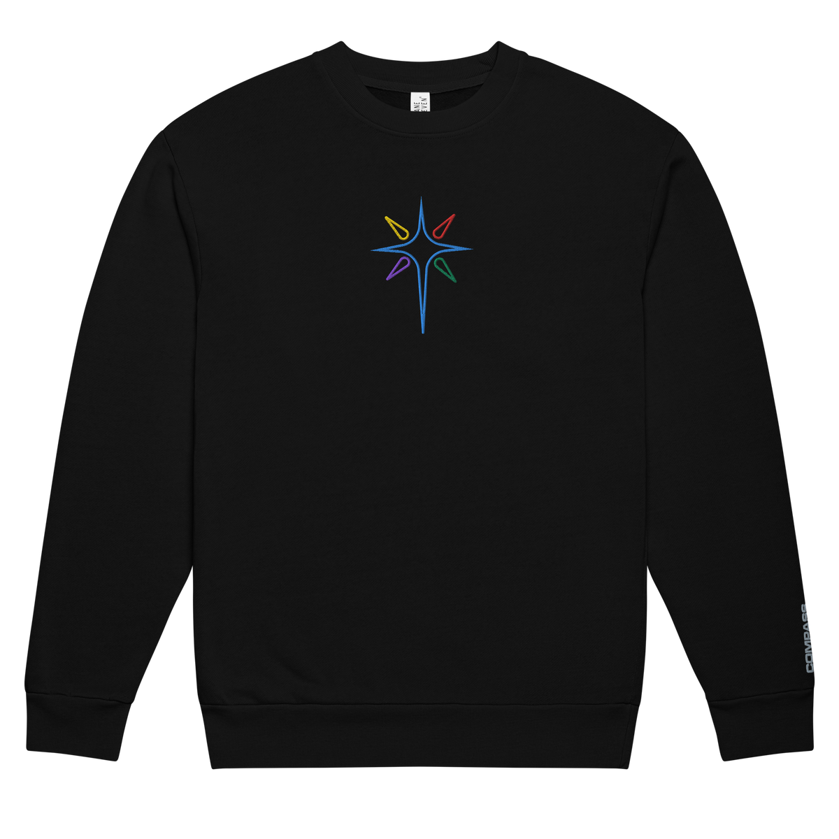 Rainbow Rose Logo Crewneck (Black)