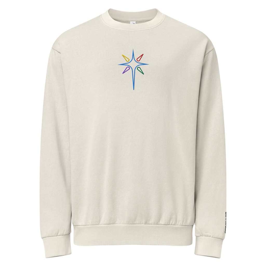 Rainbow Rose Logo Crewneck (Cream)