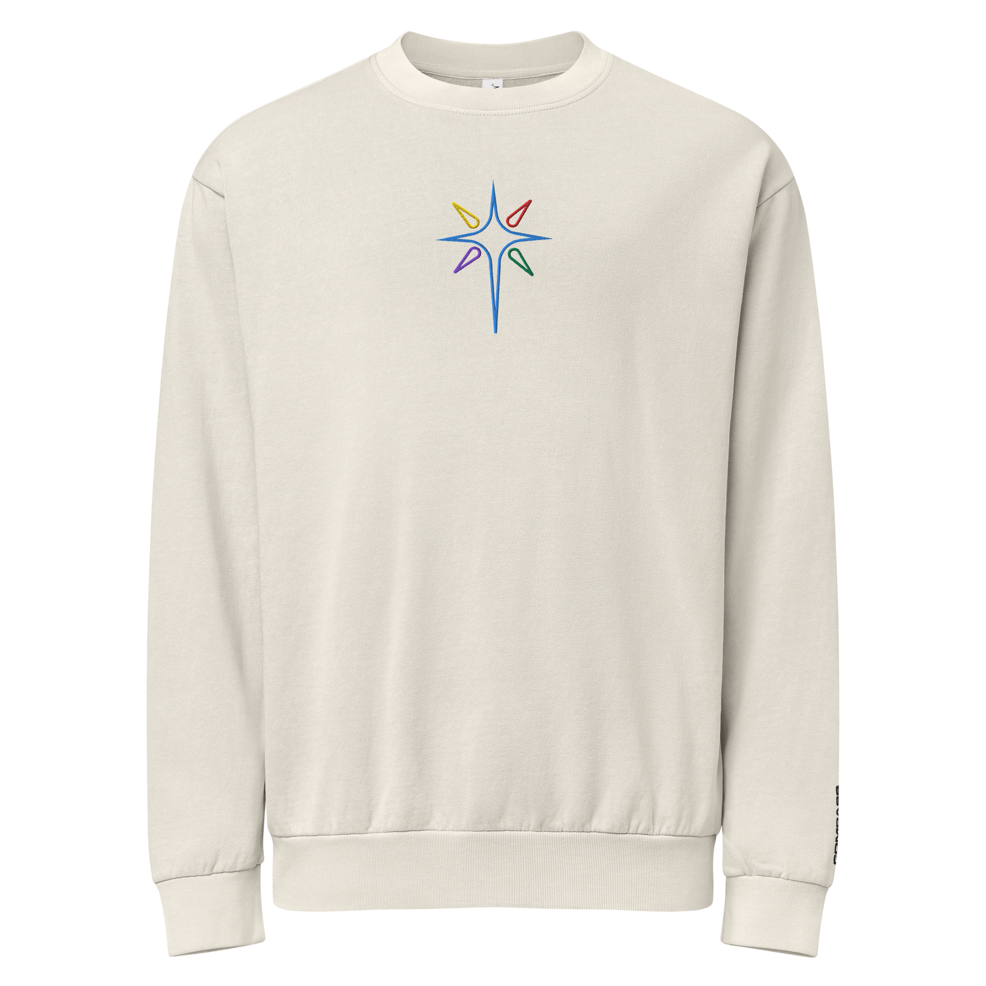 Rainbow Rose Logo Crewneck (Cream)