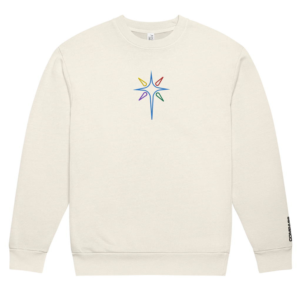 Rainbow Rose Logo Crewneck (Cream)