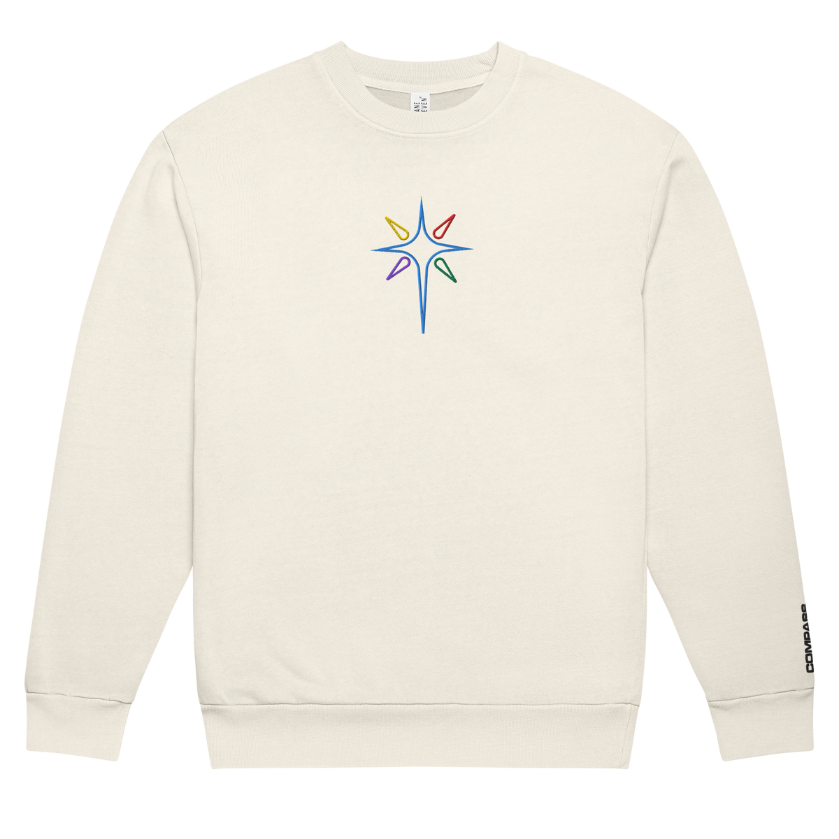 Rainbow Rose Logo Crewneck (Cream)